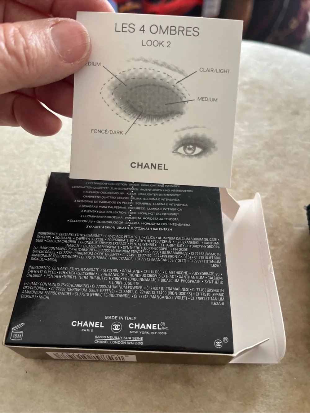 CHANEL limited edition Les 4 Ombres Quad Eyeshadow Champagne, Rose Gold Bronze,